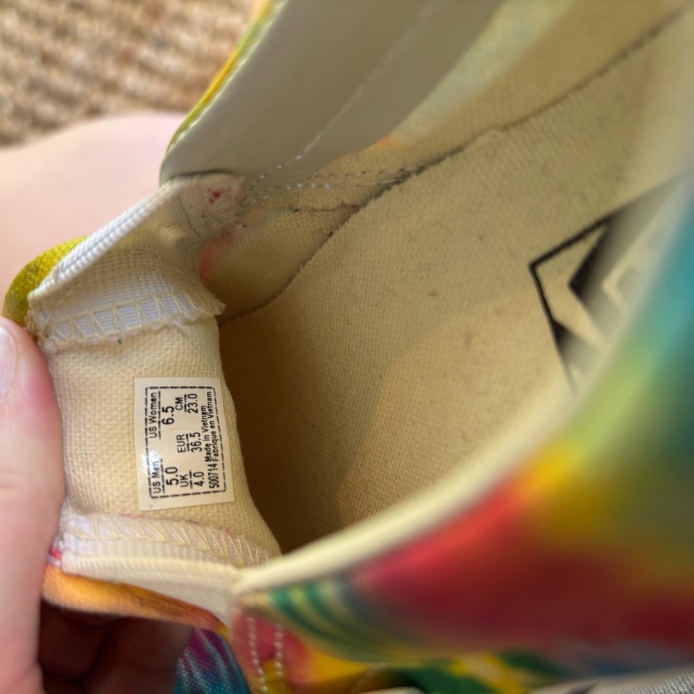 Vans Colorful Tie-Dye Flat Skater Shoe - Picture 7 of 7